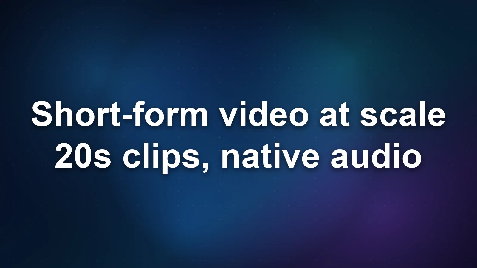 FLUX 3 for Social Media: Short-Form Video at Scale