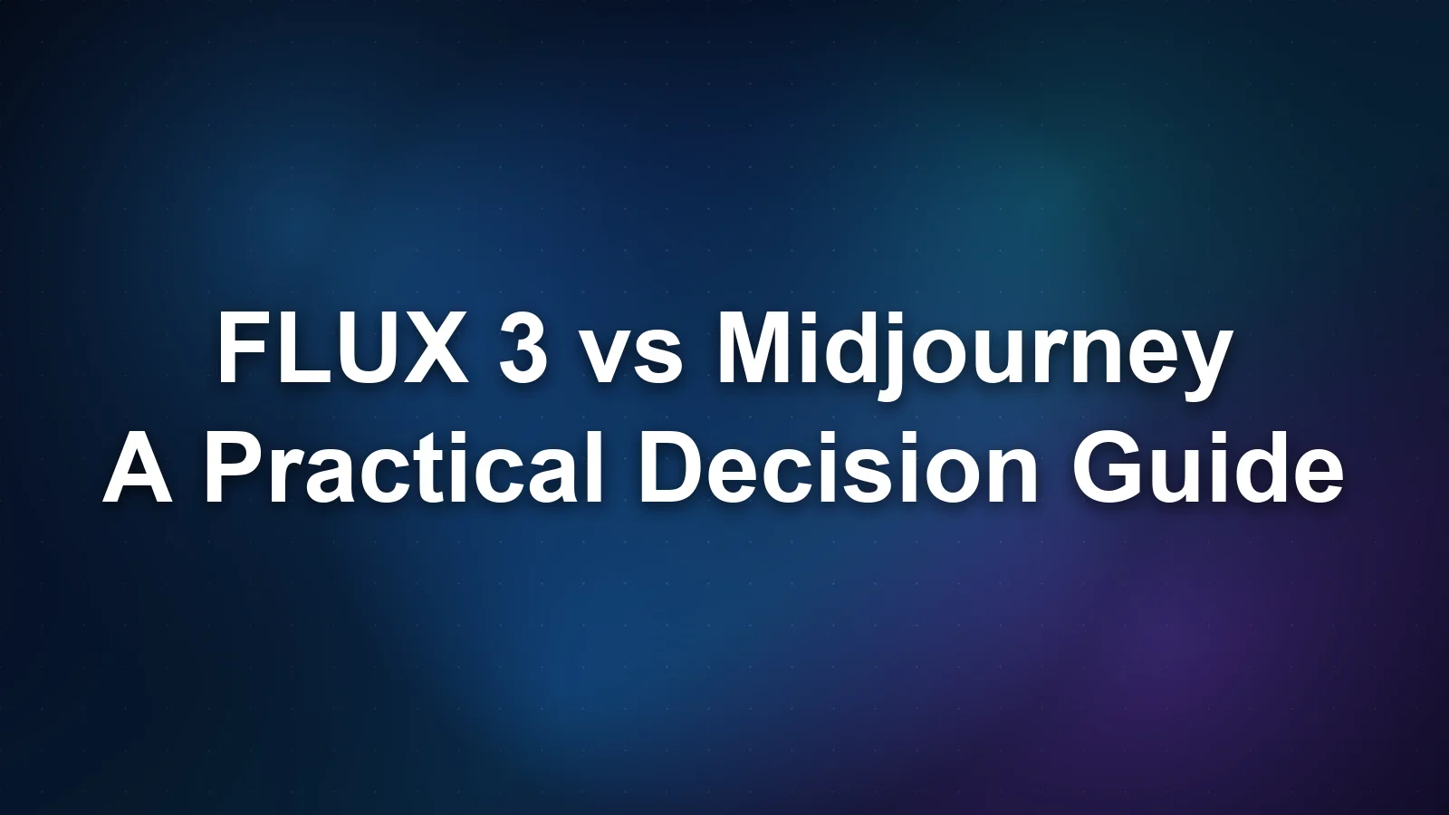 FLUX 3 vs Midjourney: A Practical 2026 Decision Guide